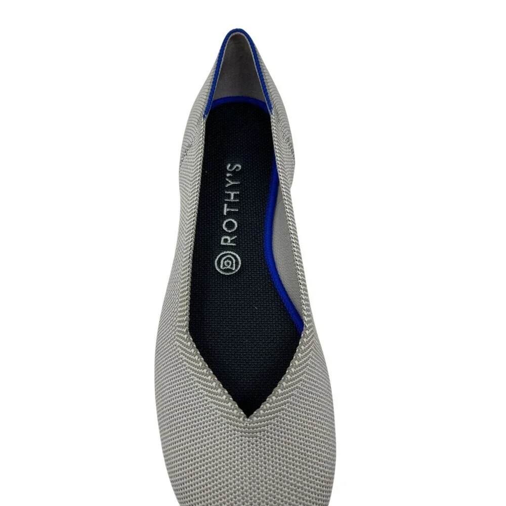Rothy's The Flat Womens Size 10.5 Flax Birdseye Balletcore Shoes Knit Minimalist